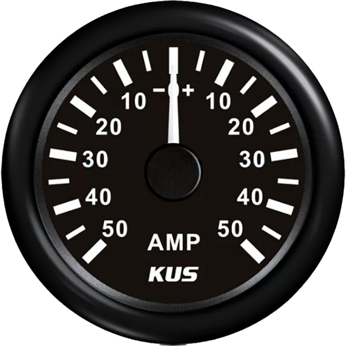 Амперметр аналоговый 50-0-50 ампер BB черн/черн KUS (KY06201)